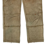 Carhartt Double Knee Carpenter Trousers - 32W 30L Beige Cotton