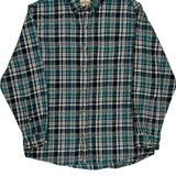 Red Head Checked Flannel Shirt - Large Multicoloured Cotton