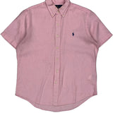 Ralph Lauren Short Sleeve Shirt - Medium Pink Linen