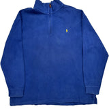 Polo By Ralph Lauren 1/4 Zip - 2XL Blue Cotton