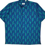 Jockey Short Sleeve Shirt - Large Blue Polyester Blend