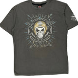Houston, Tx Harley Davidson Graphic T-Shirt - Large Gray Cotton Blend