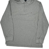 Tommy Hilfiger Long Sleeve Polo Shirt - 2XL Gray Cotton