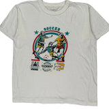Soccer Pennant Graphic T-Shirt - XL White Cotton