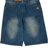Akademiks Denim Shorts - 36W 12L Blue Cotton