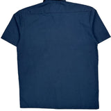 Dickies Short Sleeve Shirt - Large Navy Polyester Blend