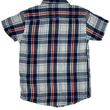 Age 6 Tommy Hilfiger Checked Short Sleeve Shirt - XS Blue Cotton