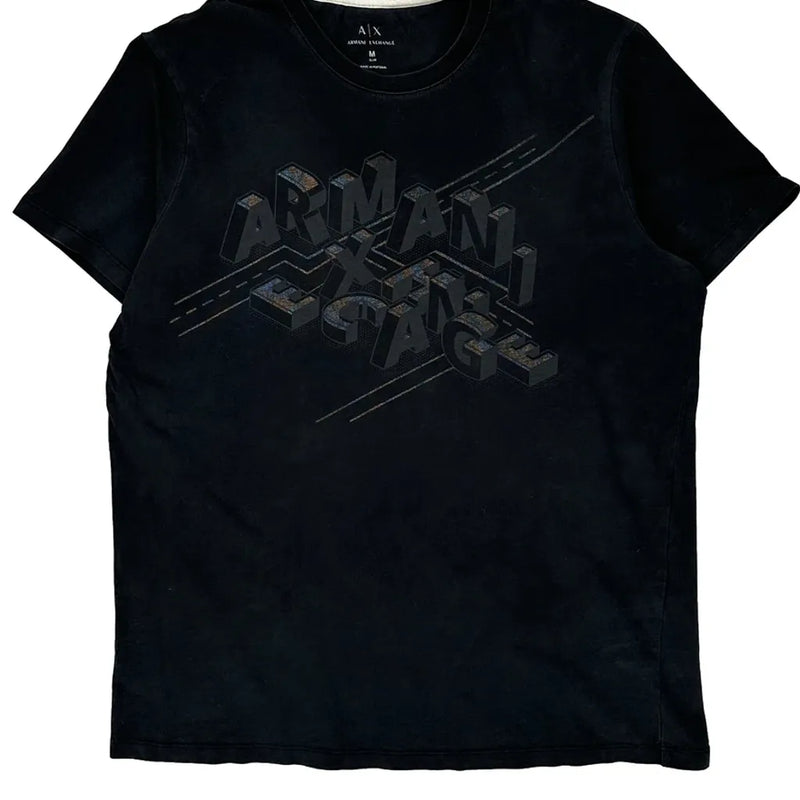Armani Exchange Slim T-Shirt - Medium Black Cotton