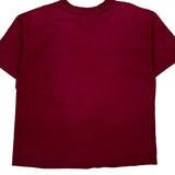 Blank Hanes Single Stitch T-Shirt - Large Burgundy Cotton