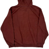 Carhartt Spellout Hoodie - 2XL Burgundy Cotton Blend