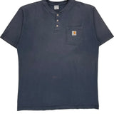 Carhartt T-Shirt - Large Blue Cotton