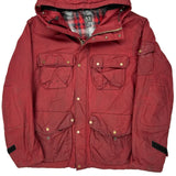Armani Exchange Checked Parka - Large Red Polyester