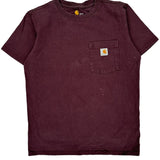 Carhartt T-Shirt - XS Burgundy Cotton