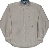 Tommy Hilfiger Striped Shirt - XL Red Cotton