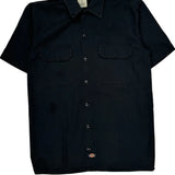 Dickies Short Sleeve Shirt - Small Black Polyester Blend