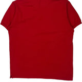 Chaps Ralph Lauren Striped Polo Shirt - Large Red Cotton