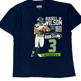 Seattle Seahawks N.F.L. Team Apparel T-Shirt - Medium Navy Cotton