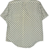 Kent Collection Arrow Polka Dot Short Sleeve Shirt - Large White Polyester Blend