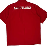 Dickies Short Sleeve Shirt - Large Red Polyester Blend