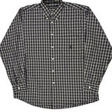 Nautica Checked Shirt - Large Black Cotton