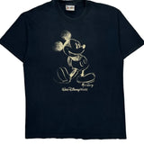 Disney Graphic T-Shirt - Medium Black Cotton