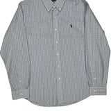 Ralph Lauren Checked Shirt - Large Blue Cotton