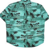 Cabelas Hawaiian Shirt - XL Blue Polyester
