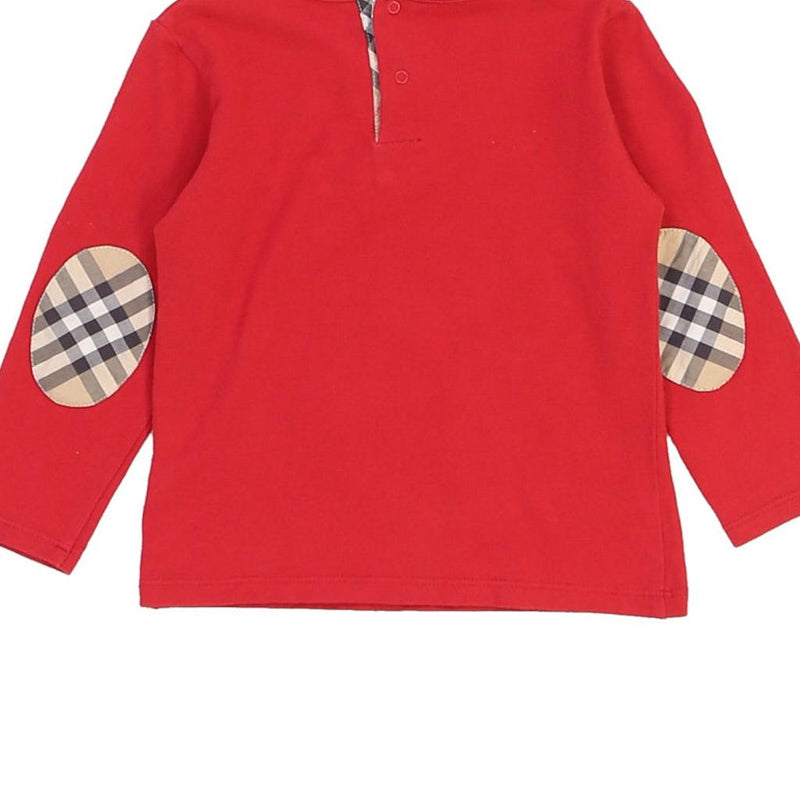 Vintage red 18 Months Burberry Long Sleeve T-Shirt - girls x-small