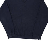 Hanes Sweatshirt - Large Navy Cotton Blend