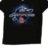 2011 World Series Champions Majestic MLB T-Shirt - Medium Black Cotton