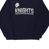 Knights Russell Athletic Sweatshirt - Large Navy Cotton Blend