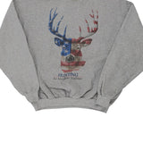 Jerzees Graphic Sweatshirt - 2XL Grey Cotton Blend