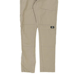 Dickies Skinny Trousers - 32W 32L Beige Cotton Blend