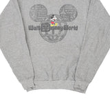 Walt Disney World Hanes Graphic Sweatshirt - Small Grey Cotton Blend