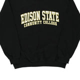 Edison State College Mv Sport College Sweatshirt - Medium Black Cotton Blend