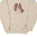 Gildan Graphic Sweatshirt - Small Beige Cotton Blend