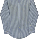 Ralph Lauren Striped Shirt - Small Blue Cotton
