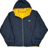 Reebok Reversible Windbreaker - Large Navy Nylon
