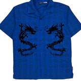 Age 14-16 Joe Boxer Graphic Hawaiian Shirt - Large Blue Polyester