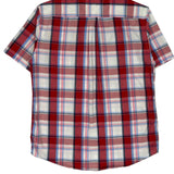 Tommy Hilfiger Checked Short Sleeve Shirt - Large Blue Cotton