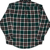 No Boundaries Checked Flannel Shirt - Large Green Polyester