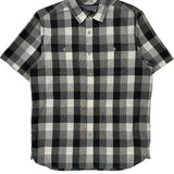 The North Face Checked Short Sleeve Shirt - Large Black & White Cotton