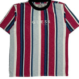 Guess Striped T-Shirt - Small Multicoloured Cotton