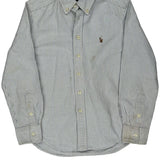 Age 8 Ralph Lauren Striped Shirt - Small Blue Cotton