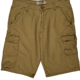 Wrangler Cargo Shorts - 34W 11L Khaki Cotton