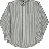 Tommy Hilfiger Striped Shirt - Medium Green Cotton