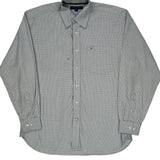 Tommy Hilfiger Checked Shirt - Large Gray Cotton