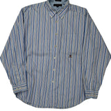 Tommy Hilfiger Striped Shirt - Large Blue Cotton
