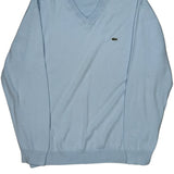 Lacoste V-Neck Sweater - 2XL Blue Cotton