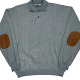 Orvis Collared Sweatshirt - Large Grey Cotton Blend